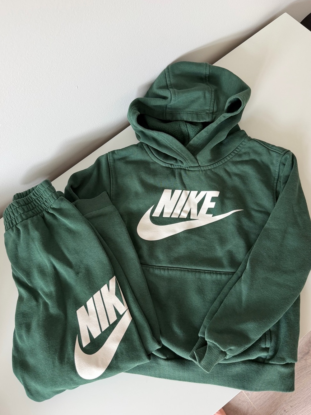 Nike Green Hoodie with White Swoosh Logo